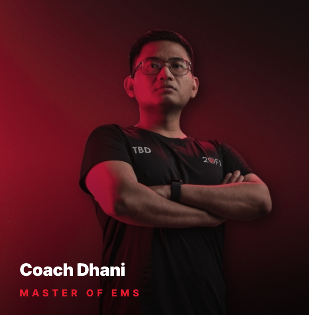 Coach Dhani — EMS training specialist at 20FIT Sports Clinic Jakarta