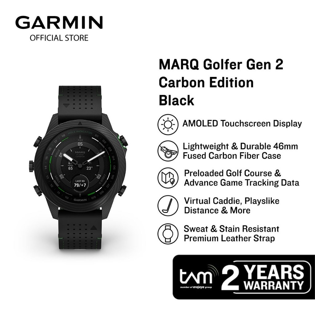 Garmin MARQ Golfer Gen 2 Carbon Edition - Black