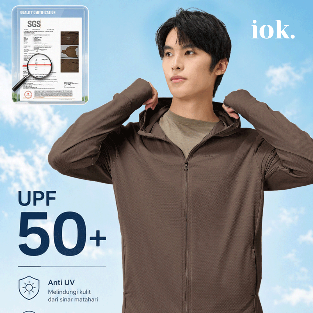 IOK Jaket Olahraga Anti UV UPF50+