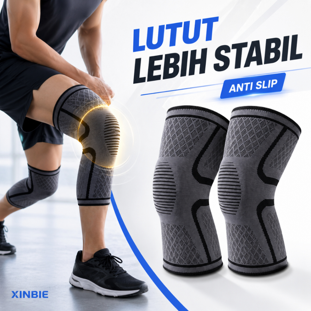 Knee Support Brace Elastis Deker Penyangga Lutut