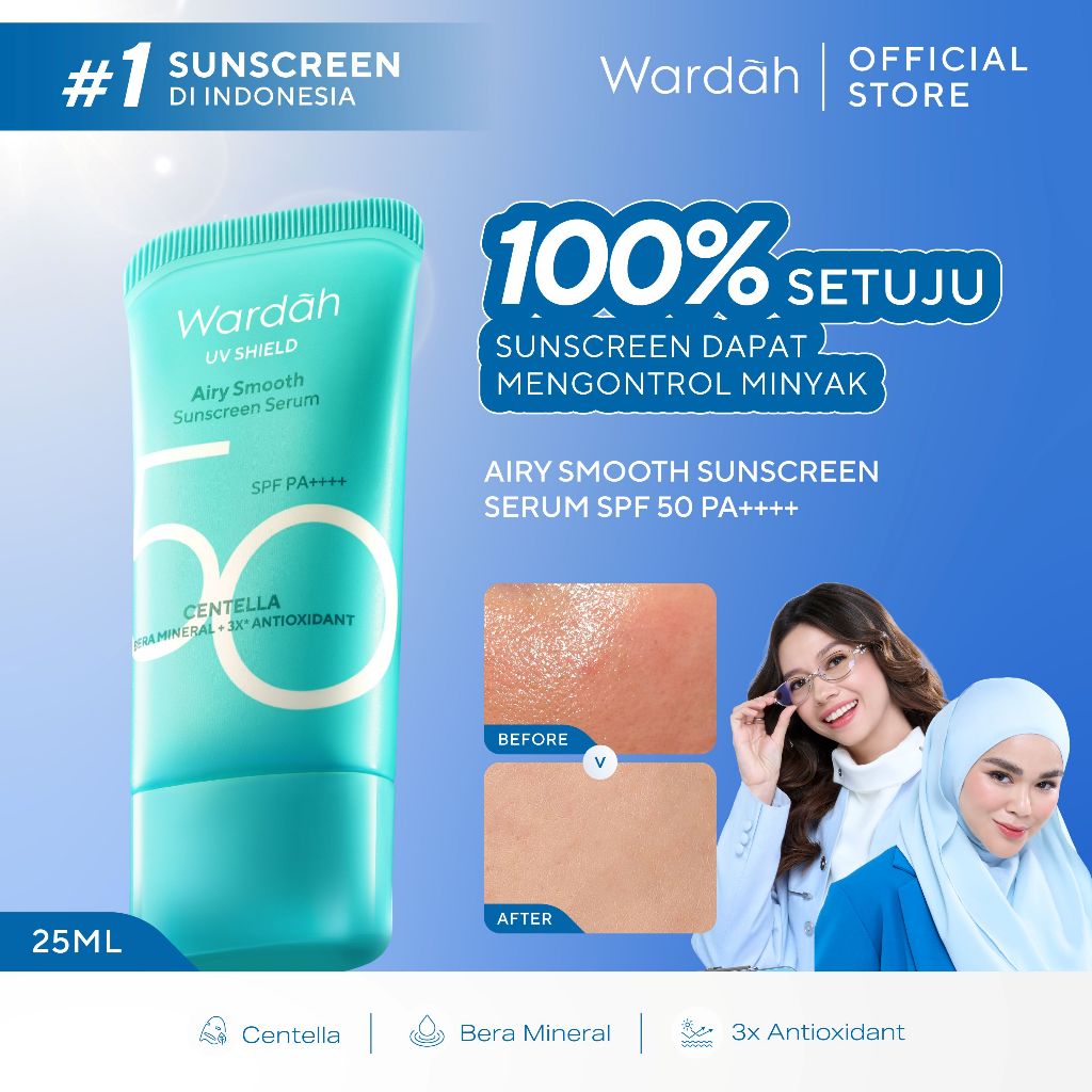 Wardah Sunscreen UV Shield Airy Smooth