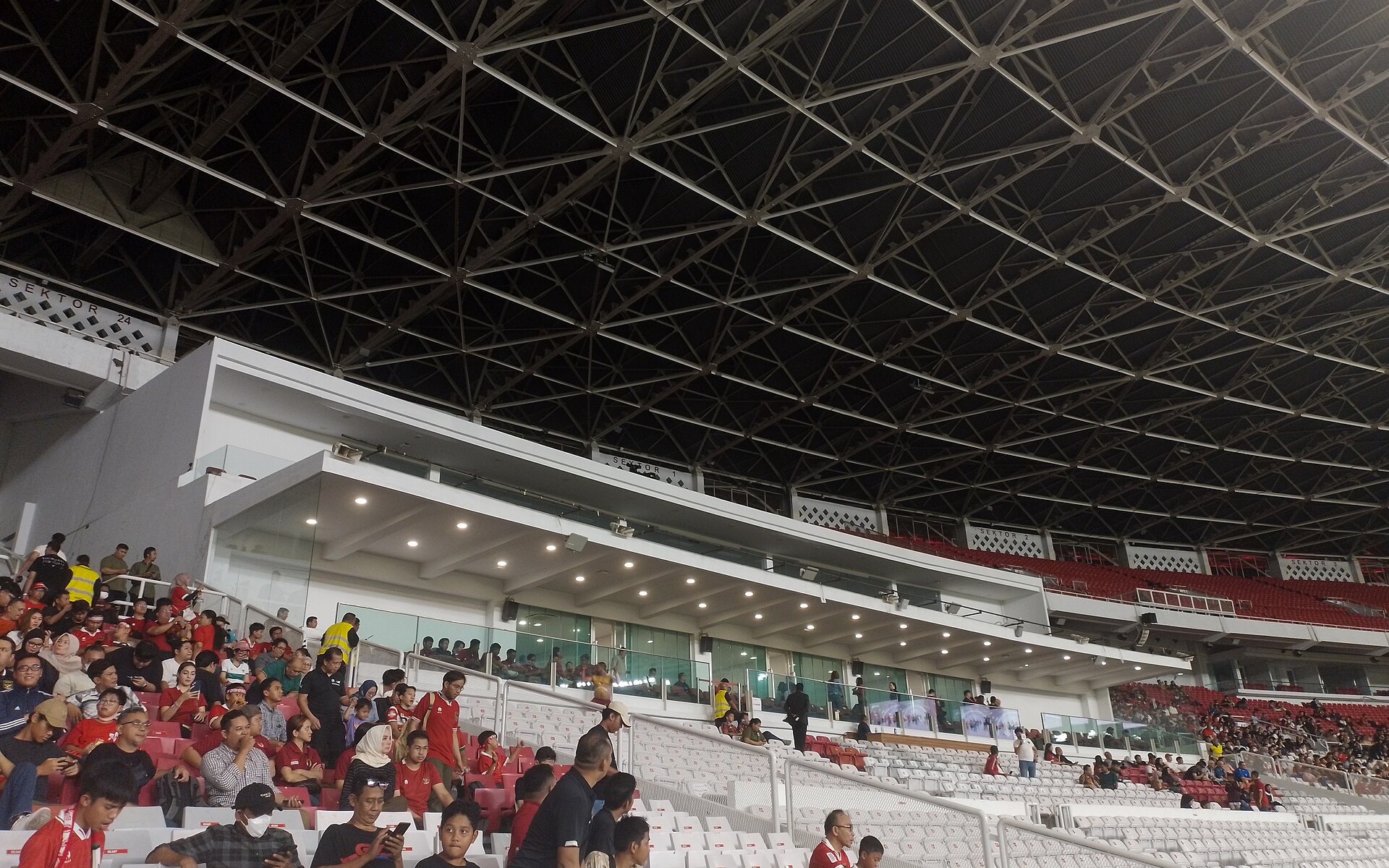 Foto ilustrasi tribune Stadion Utama Gelora Bung Karno, Jakarta.